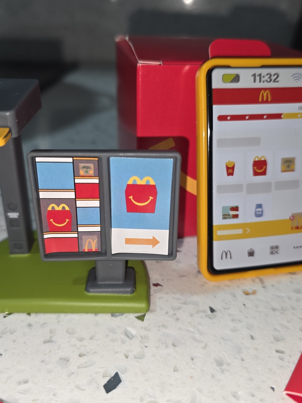 McDonald's Playset Drive-Thru Menu Toy in Red, Yellow, Blue